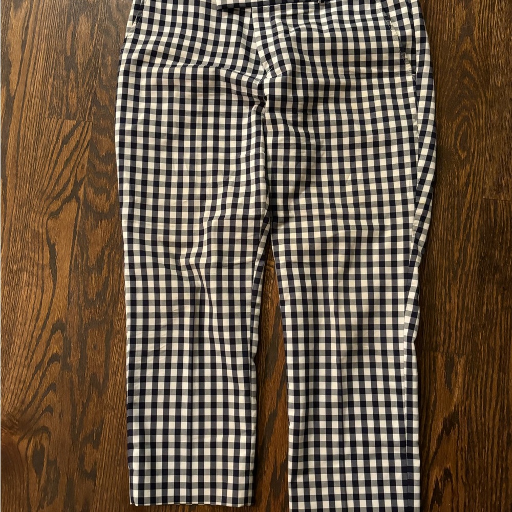Banana Republic blue and white gingham pants